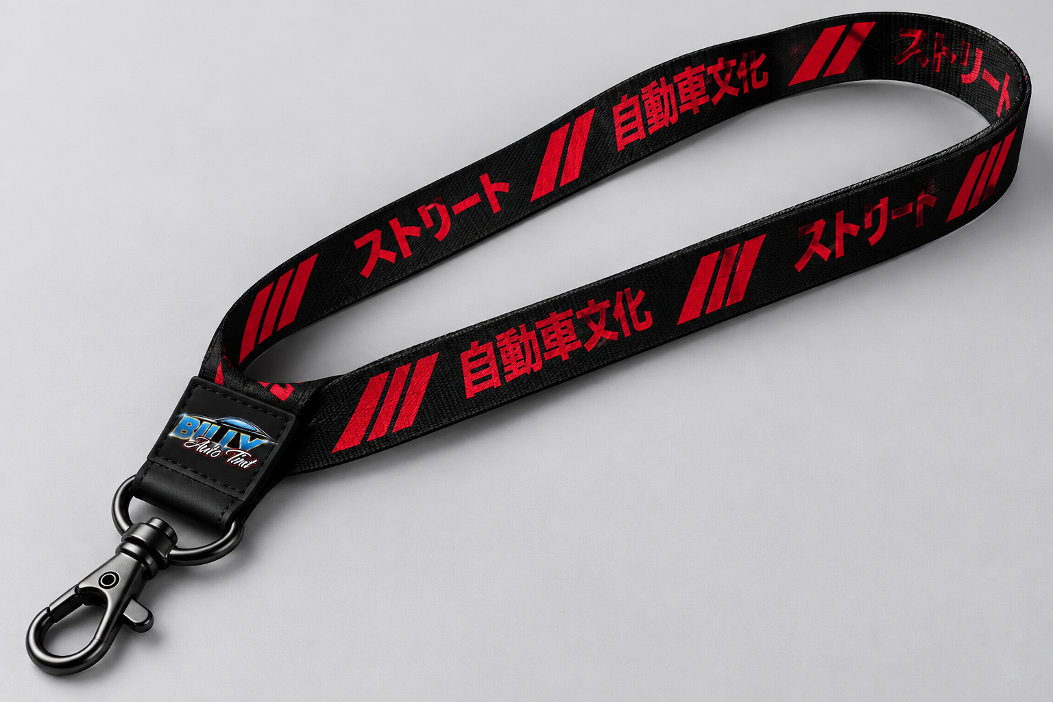 Lanyard negro y rojo Japanese Edition